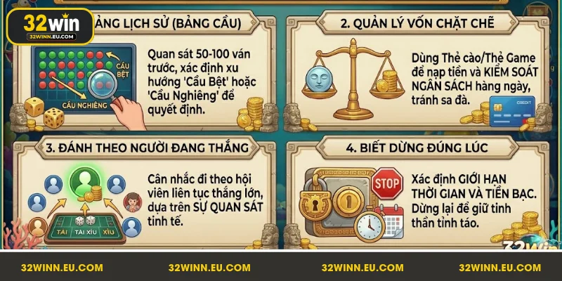 Bí quyết chơi Tài Xỉu 32Win dành cho tân binh