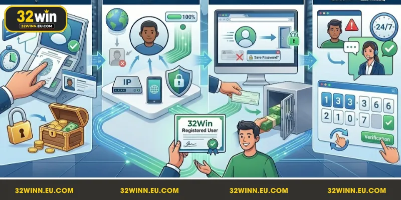 Các nguyên tắc cần nắm khi đăng nhập 32WIN