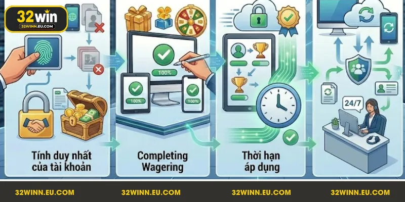 Các nguyên tắc quan trọng cần ghi nhớ khi tham gia săn khuyến mãi 32Win