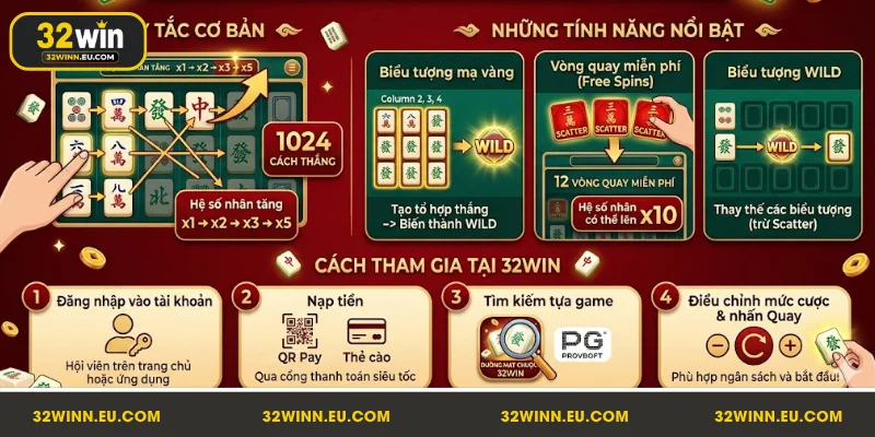Cách chơi Đường Mạt Chược 32Win chi tiết