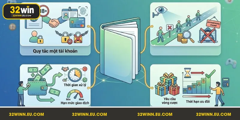 Điều kiện và điều khoản sử dụng dịch vụ đầy đủ tại 32Win