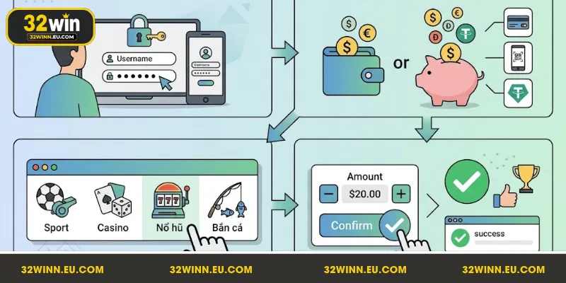 Hướng dẫn nền tảng về cách đặt cược trên 32Win dành cho hội viên