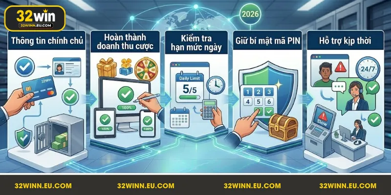 Những điều cần chú ý khi rút tiền tại 32WIN