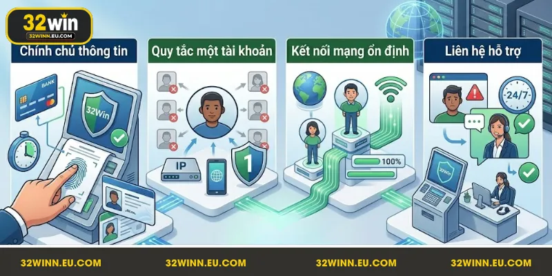 Những nguyên tắc cần nắm khi đăng ký 32WIN